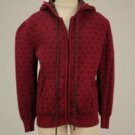 Delia's Red w/ Brown Hearts Zip-up Hoodie XS