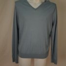 DKNY Men's V-Neck Pullover XL Steel Blue/ Gray
