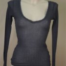 YA The Design Of Nature V-Neck Long Sleeve Blue Small