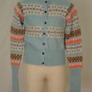 K C Parker Blue Knit Sweater Rolled Cuffs Size 7/8