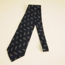 NWOT Giorgio Armani Navy Blue 100% Silk TIe