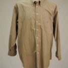 Nautica Shirt Olive/ Khaki Cotton 17.5/ 34-35
