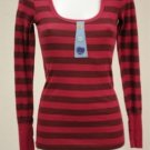 NWOT Delia's Red & Maroon Stripes