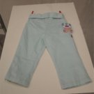 Cake Walk Light Blue Capris 6 NWT