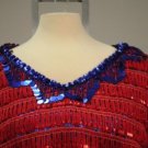 Mimi of Drew Carey Show Red and Blue Lace MuMu Top