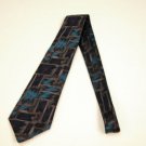 100% Silk Handmade Mel Fox Co. Gray, Blue Tie