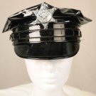 Costume Patten Leather Vinyl Police Hat
