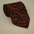 NWOT LDM Italia Abstract Paisleys Red 100% Silk Tie
