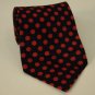 Handsome ECHO Navy with Red Polka Dot 100% Silk Tie