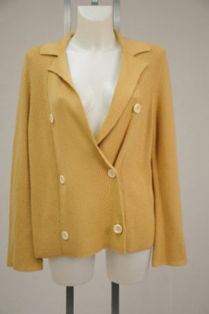 NWOT Sacks Fifth Ave Yellow Double Breasted Sweater L