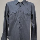 J.Crew Men's Gray Blue Cotton Shirt US size Large