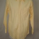 Club Room Yellow 80's PinPoint Dress Shirt Large 