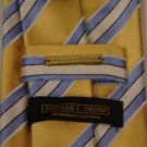 Donald Trump Tie Gold w/ blue & white Stripes
