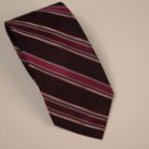 Calvin Klein Tie - Burgundy w/ pink, red Stripes - NWT