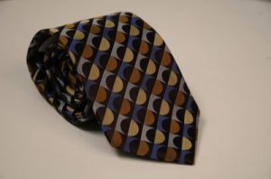 Michael Kors Tie - Brown Multi Geometric - NWT
