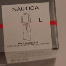 NWT Nautica Blue & Red Plaid Pajama Set 100% Cotton L