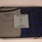 NWT Nautica Blue Plaid Pajama Set 100% Cotton Size Larg
