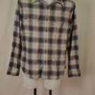 Gap Jeans 1969 Blue & Brown Plaid Button Down Shirt L