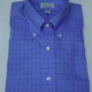 New Eagle Shirtmaker Blue Plaid 100% Cotton 16 1/2 32/3