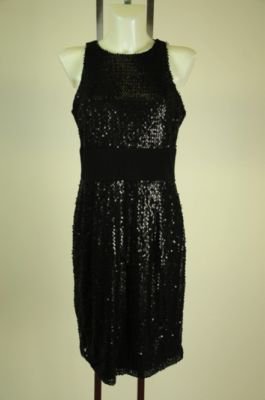 New Cute Donna Morgan Black Sequin Dress Size 12
