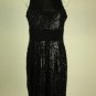 New Cute Donna Morgan Black Sequin Dress Size 12