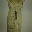 New Calvin Klein Khaki Shirt Waist Pencil Dress Size 6