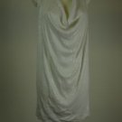 New BCBG Maxazria Sequin White Halter Dress Size L 
