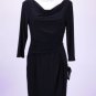 New Nine West Black Swoop Neck Dress Size 10