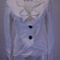 NWT Tahari White Linen Ruffle White Blazer Jacket Size
