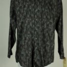 Perry Ellis Black Geometric Shape 100% Cotton Shirt M