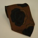 Gene Hiller Bronze Floral 100%Silk Tie