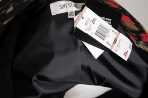 New Suit Studio Black Pants Suit Size 12P