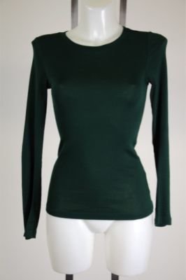 NWOT J Crew Fitted Tee Dark Green Long Sleeve Shirt Size XS