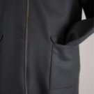 New John Varvatos Gray 100% Wool Zip Up Jacket Sweater Size L