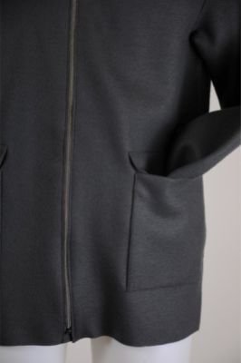 New John Varvatos Gray 100% Wool Zip Up Jacket Sweater Size L