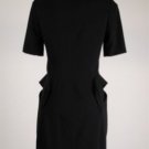 New Sexy BCBG Maxazria Black Short Sleeve Zipper Front Dress Size 4