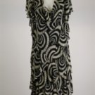 New Signature by Robbie Bee Black and off White Flowy Dress Size 20W