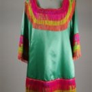 Drew Carey Show Mimi Bobeck Dress Kathy Kinney Bright Color Tasel Dress w/ COA