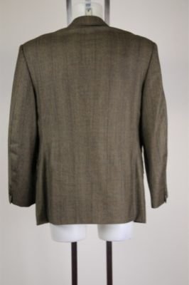 Hand Tailored 100% Wool Plaid Tweed Brown Sports Coat 4