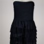 BCBG Maxazria Blue Strapless Layered Navy Blue Dress 12