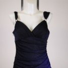 New Betsy and Adam Evening Dress Blue Sparkle Size 12P