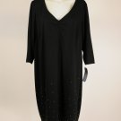 New London Times Black 3/4 Sleeve Dress Size 22W