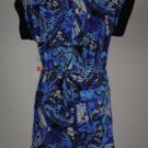 New Laundry by Design Blue Black Tunic Dress Size L & S