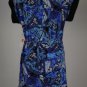 New Laundry by Design Blue Black Tunic Dress Size L & S