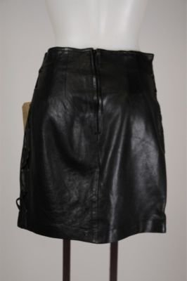 Cache Black Pencil High Waisted Leather Mini Skirt Size 10