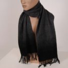 NWOT 100% Cashmere Scarf Gray and Black Gradation