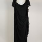 New Alex Evenings Women Black Long Evening Dress Gown Plus Size 22W