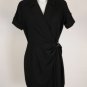 NWOT Clavin Klein Black Wrap Dress Wear To Wrok Casual Size 12