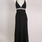 New Betsy & Adam Black Maxi Evening Gown Super Sexy Size 10