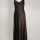 New Cute Calvin Klein Brown Polyester Evening Gown Maxi Dress Size 14